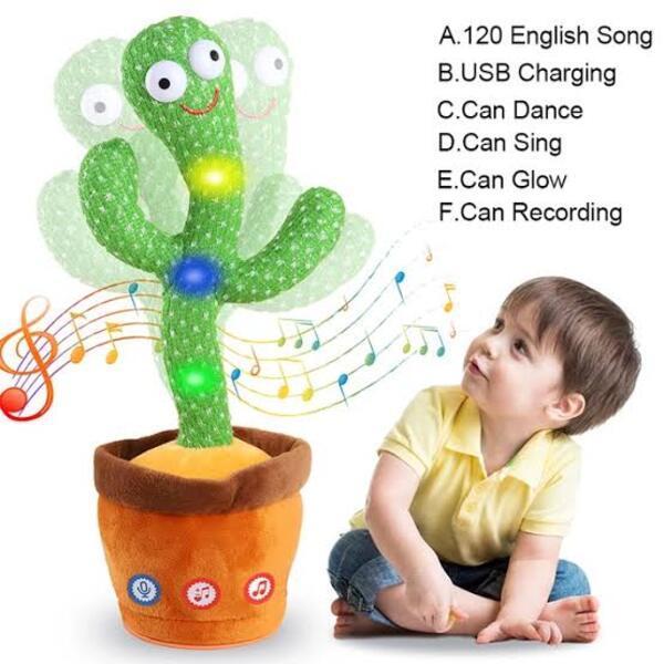 Dancing Cactus™ – Singing & Talking Plush Toy | Interactive Fun for Kids (1–10 Years)