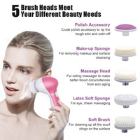 5-in-1 Beauty Care Massager – Deep Clean, Exfoliate & Glow | Complete Facial Spa Kit