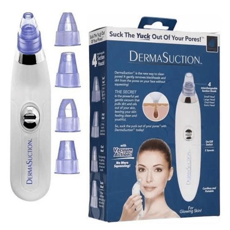 Derma Suction™ Facial Cleanser – Blackhead Remover with 4 Suction Heads | Deep Pore Cleaning Tool