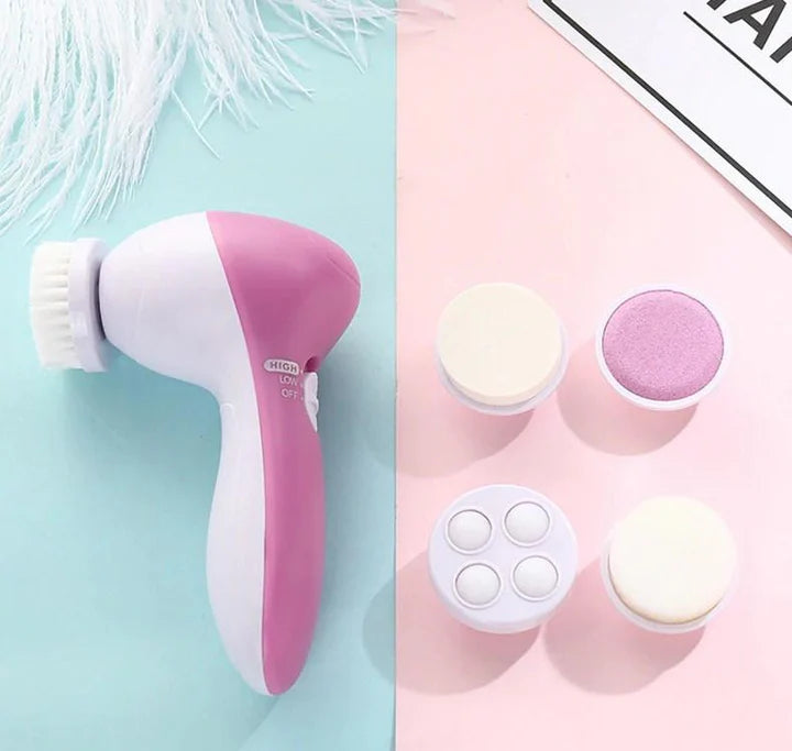 5-in-1 Beauty Care Massager – Deep Clean, Exfoliate & Glow | Complete Facial Spa Kit