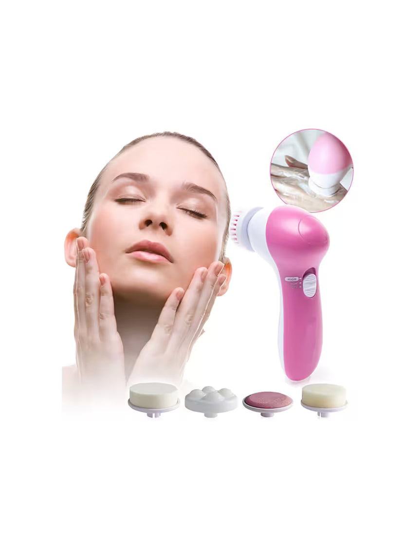 5-in-1 Beauty Care Massager – Deep Clean, Exfoliate & Glow | Complete Facial Spa Kit